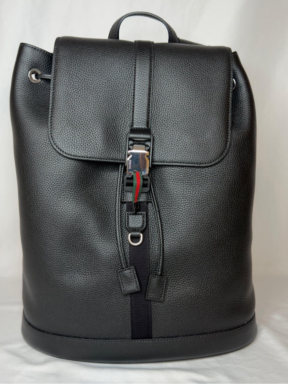 Gucci Piuma Black Leather Backpack NWT 816750